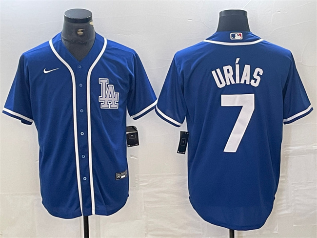 Los Angeles Dodgers #7 Julio Ur??as Blue Cool Base Stitched Jersey